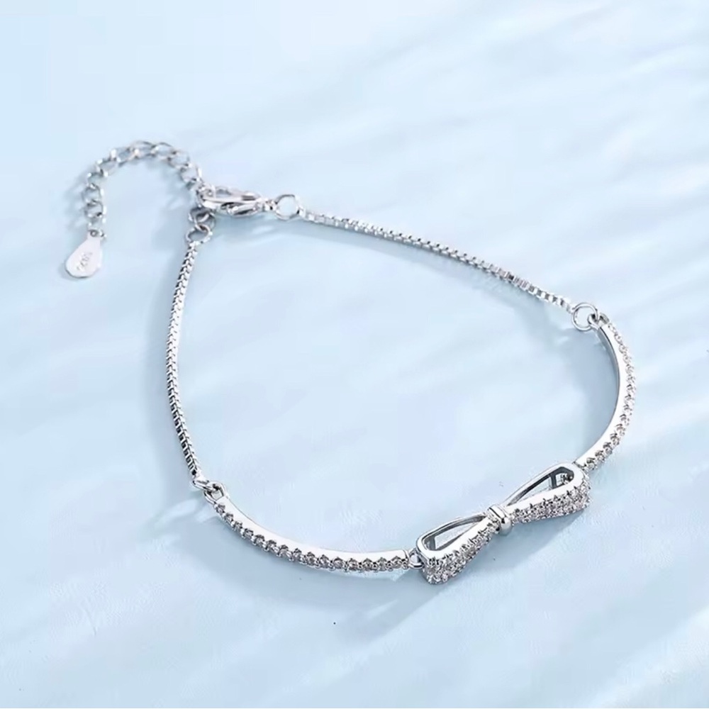 Sterling Silver Bow Accent Bracelet
